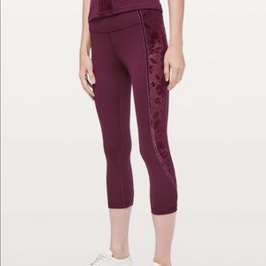 Lululemon Wunder Under Flocked Leggings